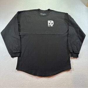 Walt Disney World Spirit Jersey Adult S Black Long Sleeve Crew‎ Mickey Mouse